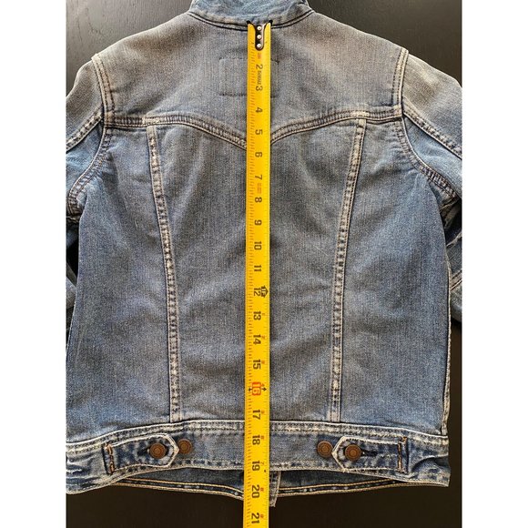 VTG Abercrombie & Fitch‎ Slim Fit Denim Jacket Women Small Med Wash Button Up - Picture 16 of 16